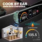 AWLKIM Instant Read Meat Thermometer Digital, 3.8" Touchscreen No App Needed – - Image 7