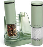 Flendy Electric Salt and Pepper Grinder Set Rechargeable, Automatic Salt and by Flendy