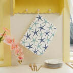 Coastal Dish Drying Mat 18x24 Inch Summer Navy Blue Teal Turquoise Starfish - Image 5
