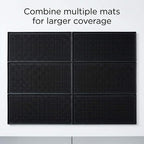 QWORK 12"x6" Black Rubber Bar Mat – 6 Pack Non-Slip Drainage Pad - Image 4