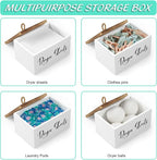 Bivvclaz Dryer Sheet Holder, Wooden Laundry Sheets Container, Laundry Room - Image 4