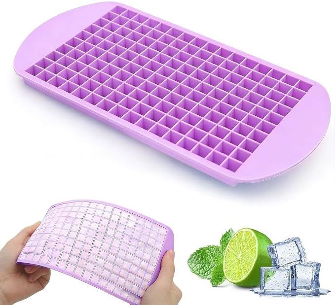 Silicone Ice Cube Tray, 160 Mini Crushed Ice Cube Molds Easy Release Small Ice by GiftsforChildAdultandPet