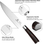 imarku 3 Piece Knife Set, Professional Japanese High Carbon Stainless Steel - Image 4