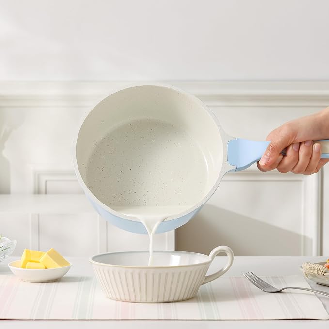 SENSARTE White Ceramic Nonstick Saucepan - Image 2