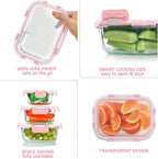 KOMUEE 24 Pieces Glass Food Storage Containers Set, Meal Prep Containers - Image 4