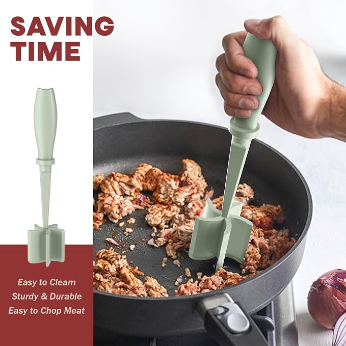 2Pcs Meat Chopper, Hamburger Grinder, Premium Heat Resistant Smasher - Image 4