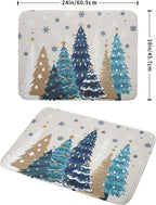 Christmas Tree Dish Drying Mat for Kitchen Counter 24x18 Inch Xmas Snowflake - Image 4