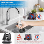 Electric Salt and Pepper Grinder Set Stainless steel, Large Capacity Automatic - Image 7