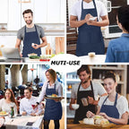 4 Pack Chef Apron, Waterproof Apron, Adjustable Apron - Image 7