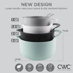 COOK WITH COLOR Nesting Plastic Mixing Bowl Set with Pour Spouts and Handles - Image 5