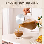 Glass Water Pitcher with Lid and Spout, 1 Gallon Heat Resistant Borosilicate - Image 3