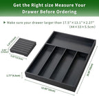 VaeFae Bamboo Silverware Organizer, Utensil Holder - Image 3