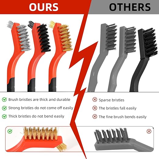 6pcs Wire Brushes for Cleaning Rust, Upgrade Wire Brush Set - Image 6
