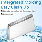 Baking Sheets Set of 2, Bastwe 16 inch Cookie Sheets & Stainless Steel Baking - Image 4