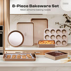 Baking Pans Set 8-Piece Bakeware Sets, Baking Sets - Image 8