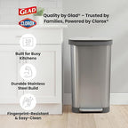 Glad Stainless Steel Step Trash Can, Series 2 - Image 7