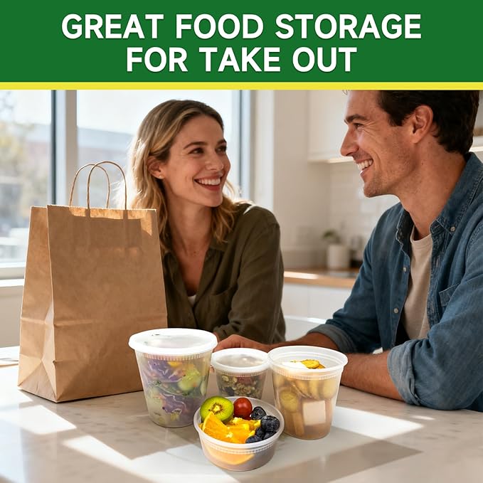 Dealusy 50 Set 32 oz Deli Containers - Image 7