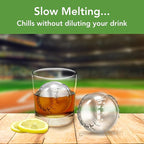 Tovolo Baseball Ice Molds Pack of 2 Large Craft Ice Mold Spheres - Image 2