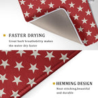 Patriotic July of 4th Red Star Dish Drying Mat - Image 3