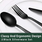 EWFEN 24-Piece Black Silverware Set - Image 3