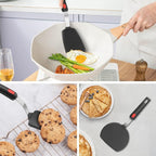 Hotec Silicone Spatula Turner for Nonstick Cookware, Cooking Spatulas 600°F - Image 3