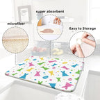 Easter Dish Drying Mat for Kitchen Counter 18" X 24" Microfiber Absorbent - Image 5