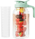 JunVpic Glass Mason Jar Pitcher, 64oz Wide Mouth Jug by Junvpic