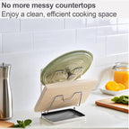 Space-Saving 304 Stainless Steel Pot Lid Holder While Cooking, Double-Layer - Image 5