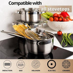 Daniks Standard 2 Quart Stainless Steel Stock Pot - Image 5