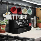 3 Pcs Coffee Canister Set with Shelf and Spoon Plastic Coffee Bean Storage - Image 6