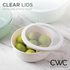 COOK WITH COLOR Prep Bowls with Lids- Wide and Deep Nesting Plastic Small - Image 4