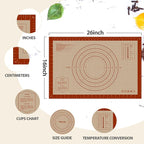 Pastry Mat, 0.7mm Extra Thick 26 x 16 Inches Large Non Stick Silicone Baking Pad - Image 3