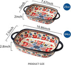 Baking Dish Ceramic Baking Pan Blue Casserole Dish Porcelain rectangular Baking - Image 2