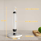 White Paper Towel Holder Countertop, One-Handed Tear, Stainless Steel, Weighted - Image 4