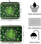 St Patricks Day Drying Mat for Kitchen Counter Shamrock Dish Drying Mats Lucky - Image 2