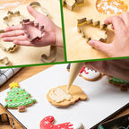 Husfunov Christmas Cookie Cutters Set 6 Pieces, Stainless Steel Metal Cutter - Image 4