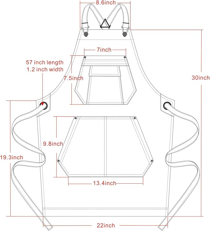 Jeanerlor - Denim Apron with Pockets - Image 4