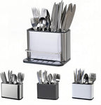 LIBODOUR Utensil Holder, Stainless Steel Caddy Counter, Spoon holder, 4 by ModernandFarmhouseUtensilHolder
