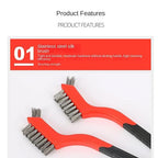 3pcs Small Stainless Steel Little Wire Brushes Set - Image 6