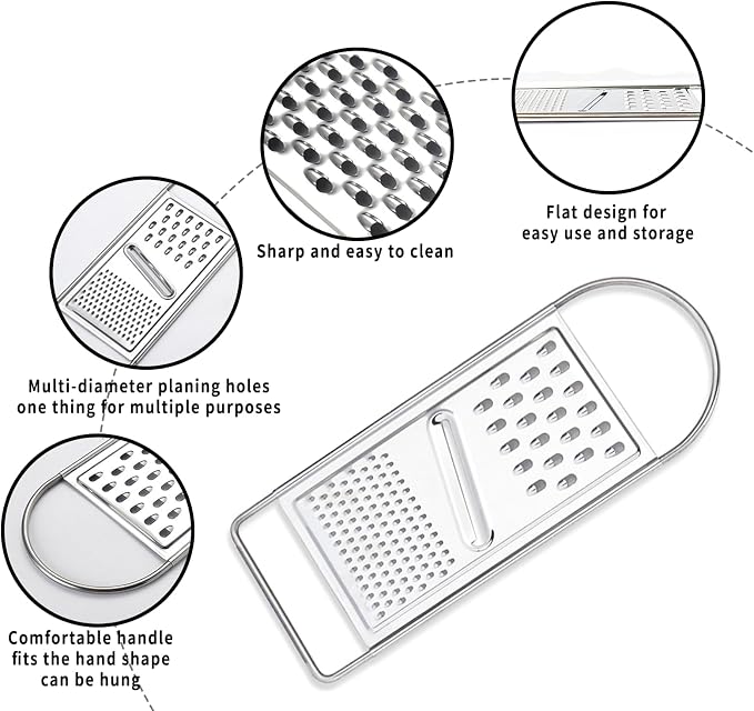 Graters for Kitchen, Cheese Grater Handheld Hand, Mini Cheese Grater Stainless - Image 3