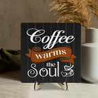Coffee Bar Sign Plaque Decor, Coffee Bar Accessories, Rustic Wooden Tabletop - Image 7
