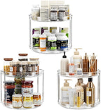 LAMU 3 Pack 2 Tier Lazy Susan Turntable Organizer 9.25'' Rotating Spice Rack by YourHome-OrganizationHelper