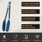 Kitchen Tongs, Stainless Steel Cooking Tongs - Image 5
