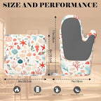 Cartoon Starfish and Shells Oven Mitts and Pot Holders Sets Silicone Kitchen - Image 3