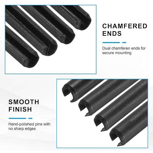 MECCANIXITY 120Pcs Slotted Split Roll Pins 2/25 Inch Dia. 1-1/5 Inch Length - Image 3