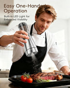 Electric Salt and Pepper Grinder Set - Image 4