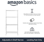 Amazon Basics 4-Shelf Adjustable Storage Shelving Unit - Image 4