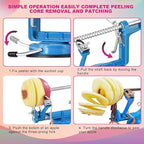 Apple Peeler, Slicer Corer Potato Peelers 3 In 1, Stainless Steel Heavy Duty - Image 5