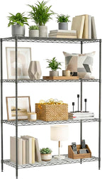 BestOffice 4-Tier Wire Shelving Unit, 1000 LBS Heavy Duty Metal Storage Shelves by BestOffice
