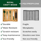ROYAL CRAFT WOOD Luxury Bamboo Kitchen Drawer Organizer - Image 9